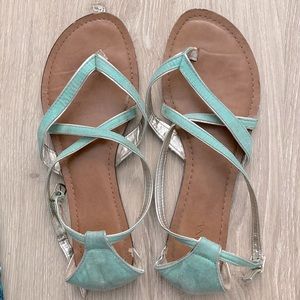 Mint Green Merona Strappy Sandals